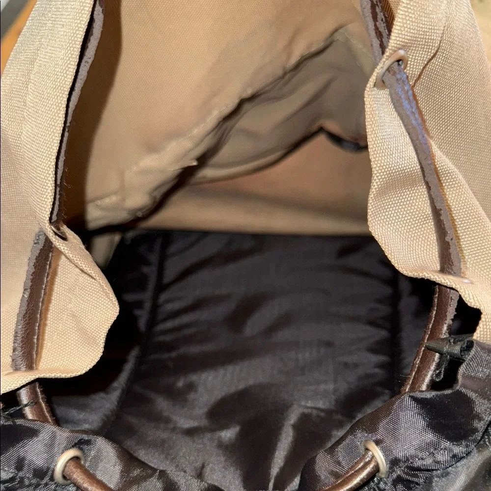 Sierra Club khaki beige lightweight Canvas Backpack Rucksack - Picture 5 of 7